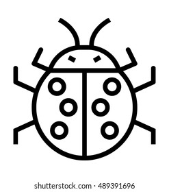 Ladybird Vector Icon