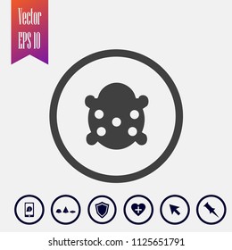 ladybird vector icon. ladybug icon