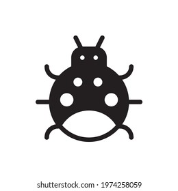 Ladybird vector solid icon. Park and Nature symbol EPS 10 file