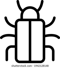 ladybird vector thin line icon