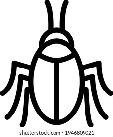 ladybird vector thin line icon