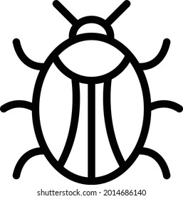 ladybird vector thin line icon