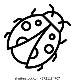 Icono salvaje de mariquita. Icono del Vector salvaje de la mariquita para el Diseño web aislado en fondo blanco