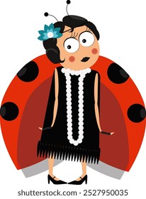 Ladybug in a 20's costume