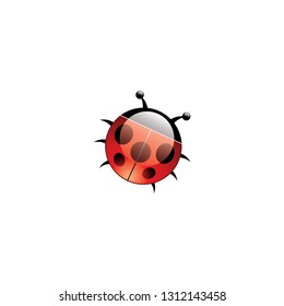 ladybug 3d icon on a white background