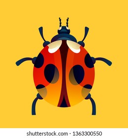 Ladybug. Abstract illustration. Red bug - vector