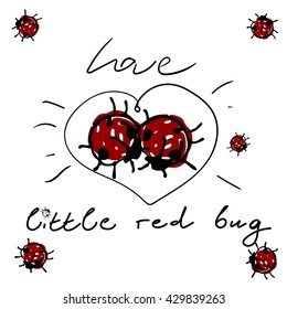 Ladybug abstract vector image.
