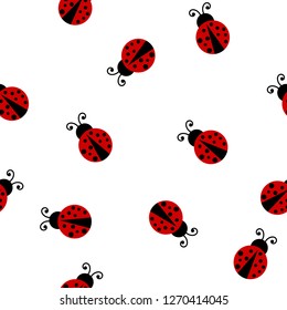 Ladybug Background Seamless Pattern
