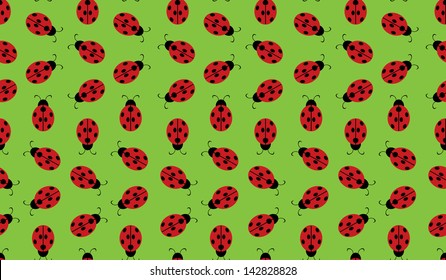 ladybug background, seamless pattern