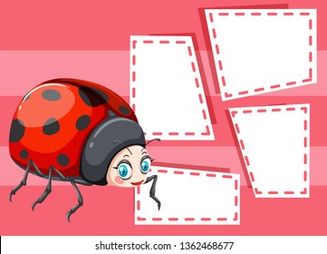 Ladybug Background template border