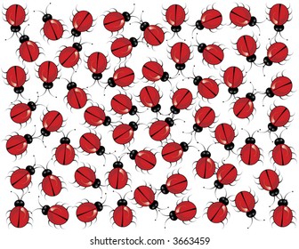 Ladybug background vector