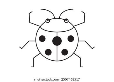 Ladybug. A beetle. Fauna. Insect. Illustration.