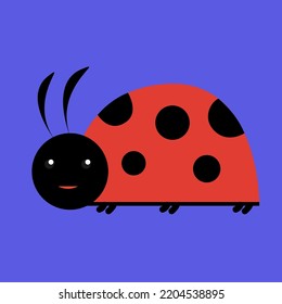 Ladybug, beetle, illustration, vector, cartoon