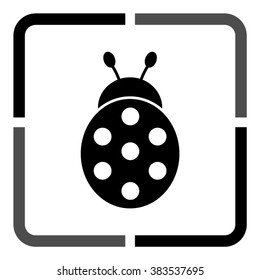 ladybug  - black vector icon