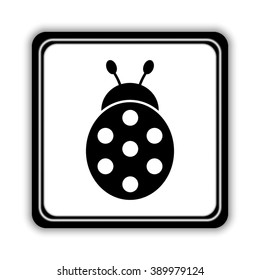 ladybug  - black vector icon