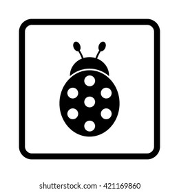 ladybug  - black vector icon
