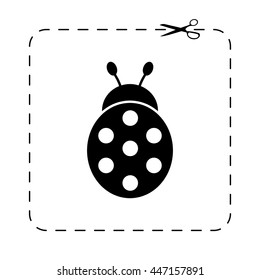 ladybug  - black vector icon