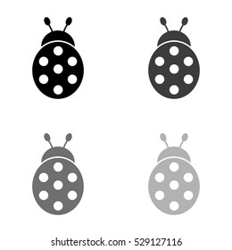 ladybug  - black vector icon