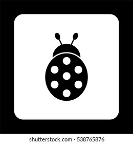 ladybug  - black vector icon