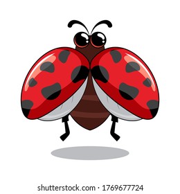 Ladybug Cartoon Cute Animals Illustration