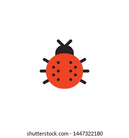 ladybug cartoon face icon on a white background