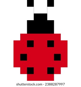 Icono de la caricatura de Bicho de lápiz en estilo de píxel