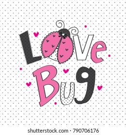 ladybug cartoon vector illustration