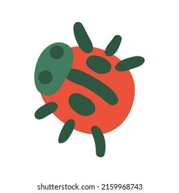 Ladybug Clipart In Flat Style. Isolated Vector.