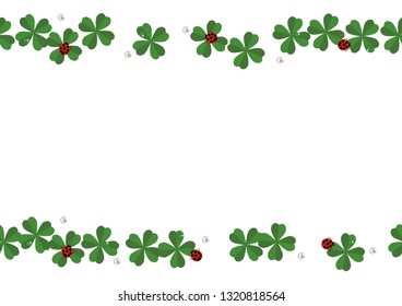 Ladybug and clover frame.
Design material.