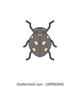 ladybug colored outline icon. One of the collection icons for websites, web design, mobile app