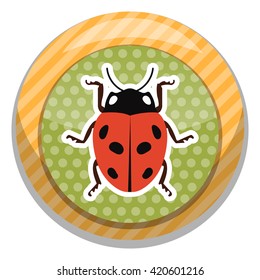 Ladybug colorful icon