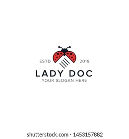 ladybug doc icon logo design