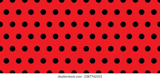 Ladybug dots pattern. Vector dotted or polka dot pattern. Let spring begin. ladybug sign represents protection, resistance, luck and prosperity, but also the symbol of senseless violence.