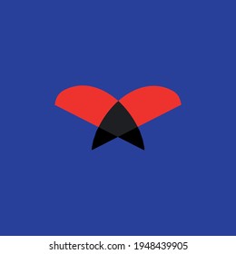 Ladybug flat icon. Simple style nature insect symbol. Logo design element. T-shirt printing. Vector for sticker.