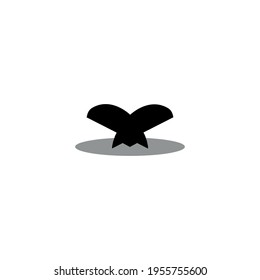 Ladybug flat icon. Simple style nature insect symbol. Logo design element. T-shirt printing. Vector for sticker.