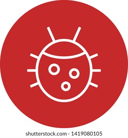 Ladybug Garden Insect Outline Icon