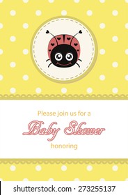 ladybug greeting card, baby shower