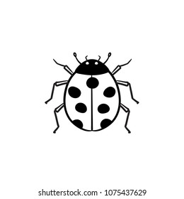 Icono del doodle dibujado a mano por la mariposa. Ilustración de boceto vector ladybug de insectos para impresión, web, móvil e infografía aislados en fondo blanco.