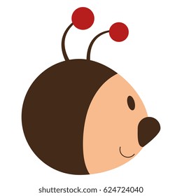 ladybug head isolated icon