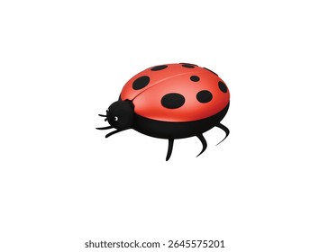 ladybug icon 3d illustration render