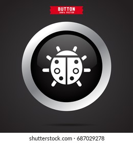  Ladybug icon. animal sign