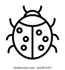 ladybug icon with black line style
