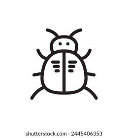 Ladybug icon. Bug flat sign design. Ladybug symbol pictogram. Pest insect UX UI icon. Parasite icon