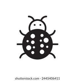 Ladybug icon. Bug flat sign design. Ladybug symbol pictogram. Pest insect UX UI icon. Parasite icon