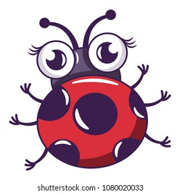 Ladybug icon. Cartoon illustration of ladybug vector icon for web