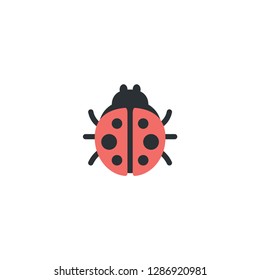 Ladybug icon. Cartoon illustration of ladybug vector