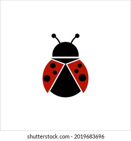 Ladybug icon design illustration template