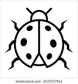 Ladybug Icon Element For Design