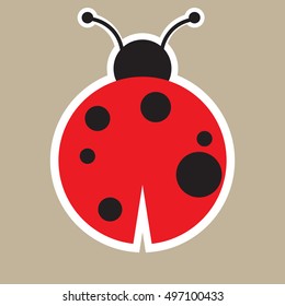 Ladybug icon flat