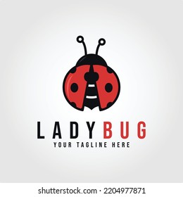 Ladybug icon. Flying red bug vector images